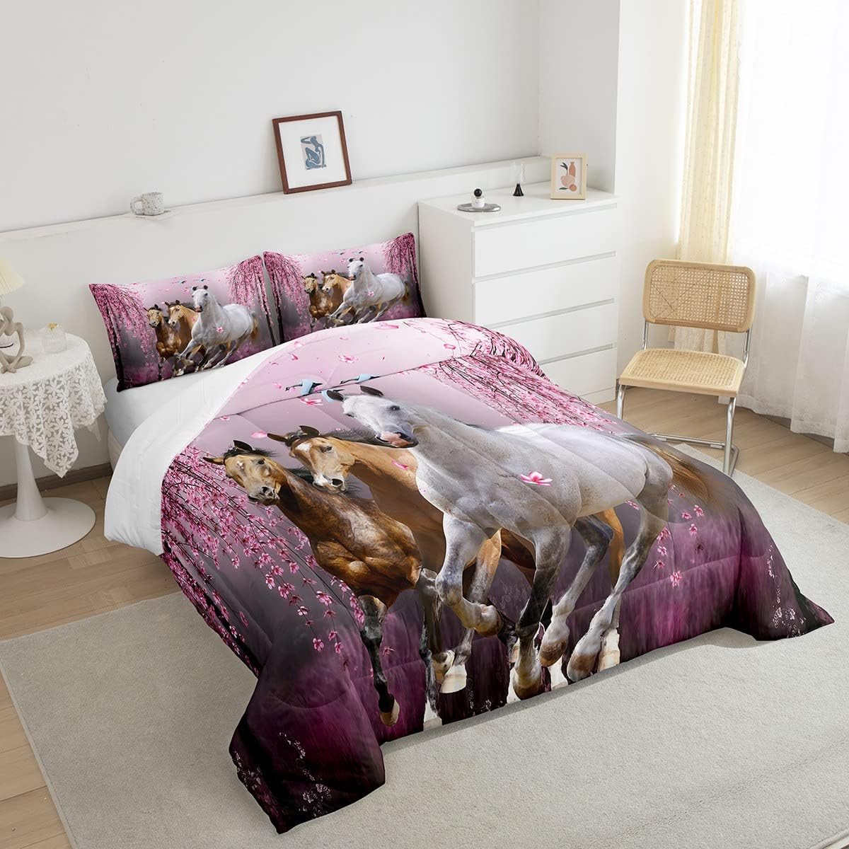 Feelyou Boys Horse Comforter Set 3D Decor 1