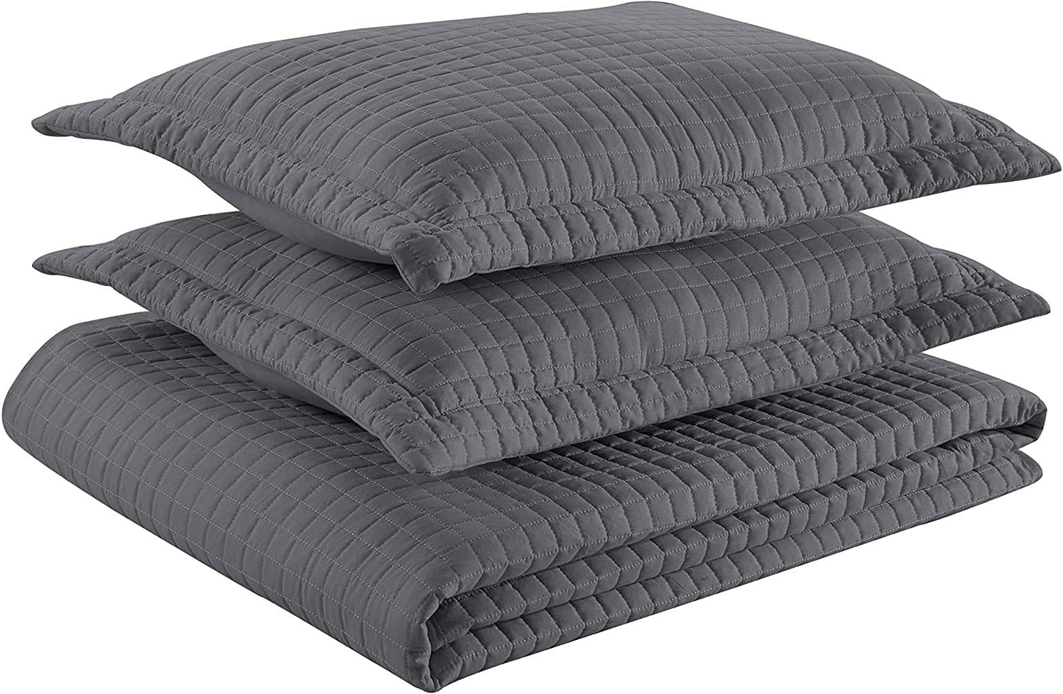 Chezmoi Collection 3-Piece Modern Quilted Bedspread Coverlet Set
