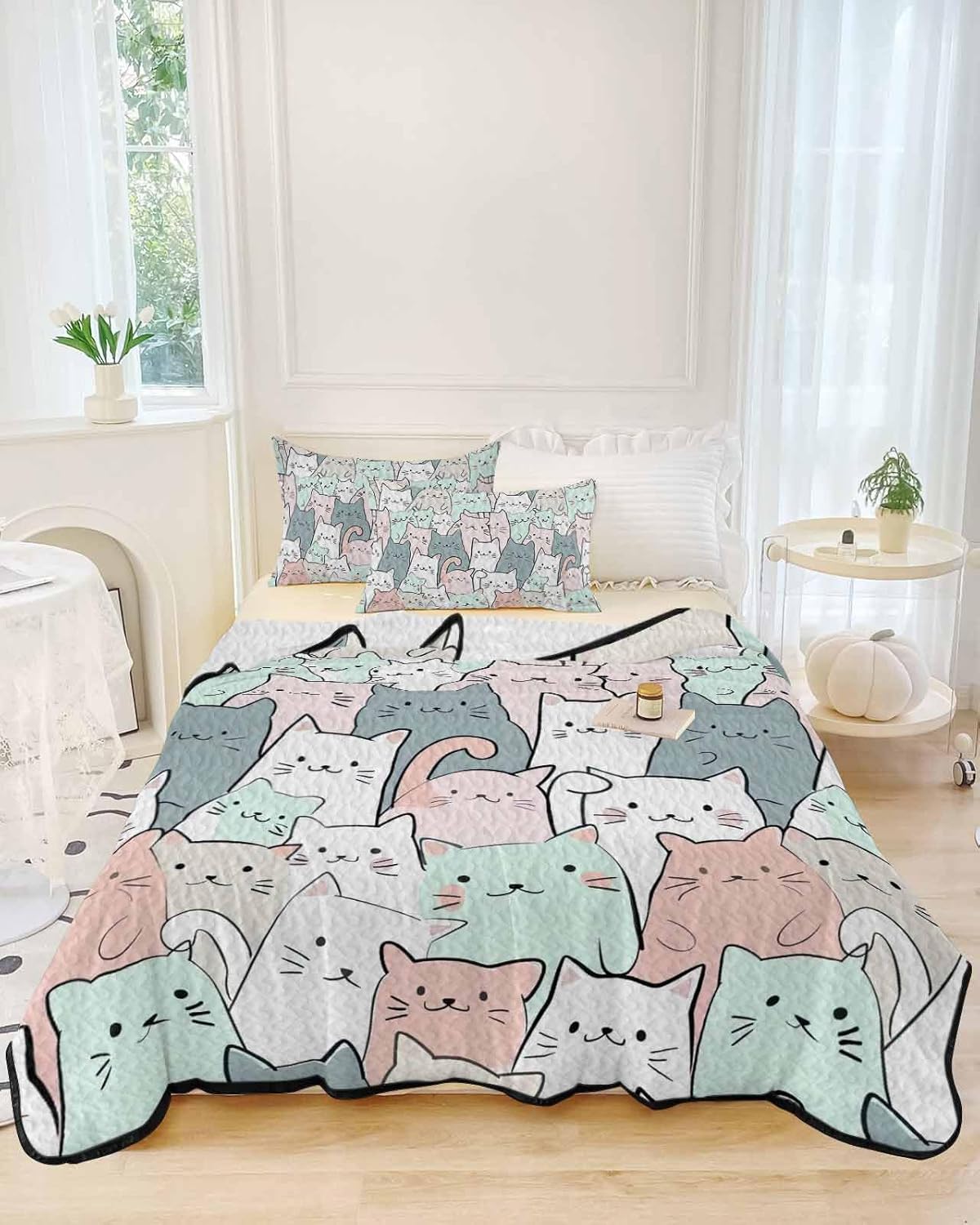 Chees D Zone Twin XL Quilt Set with 2 Pillow Shams