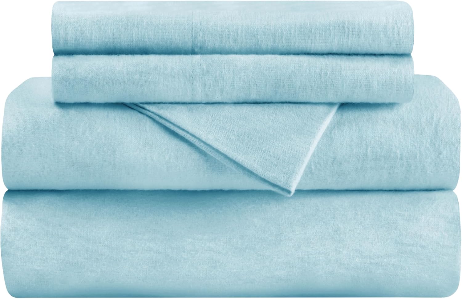 Superior Flannel Sheet Set Twin XL Light Blue