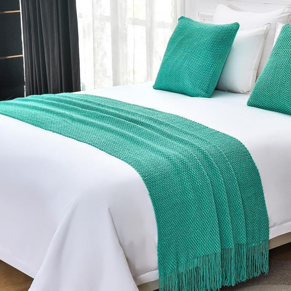 JONKMY Orange Bed Runner Scarf Bedspread