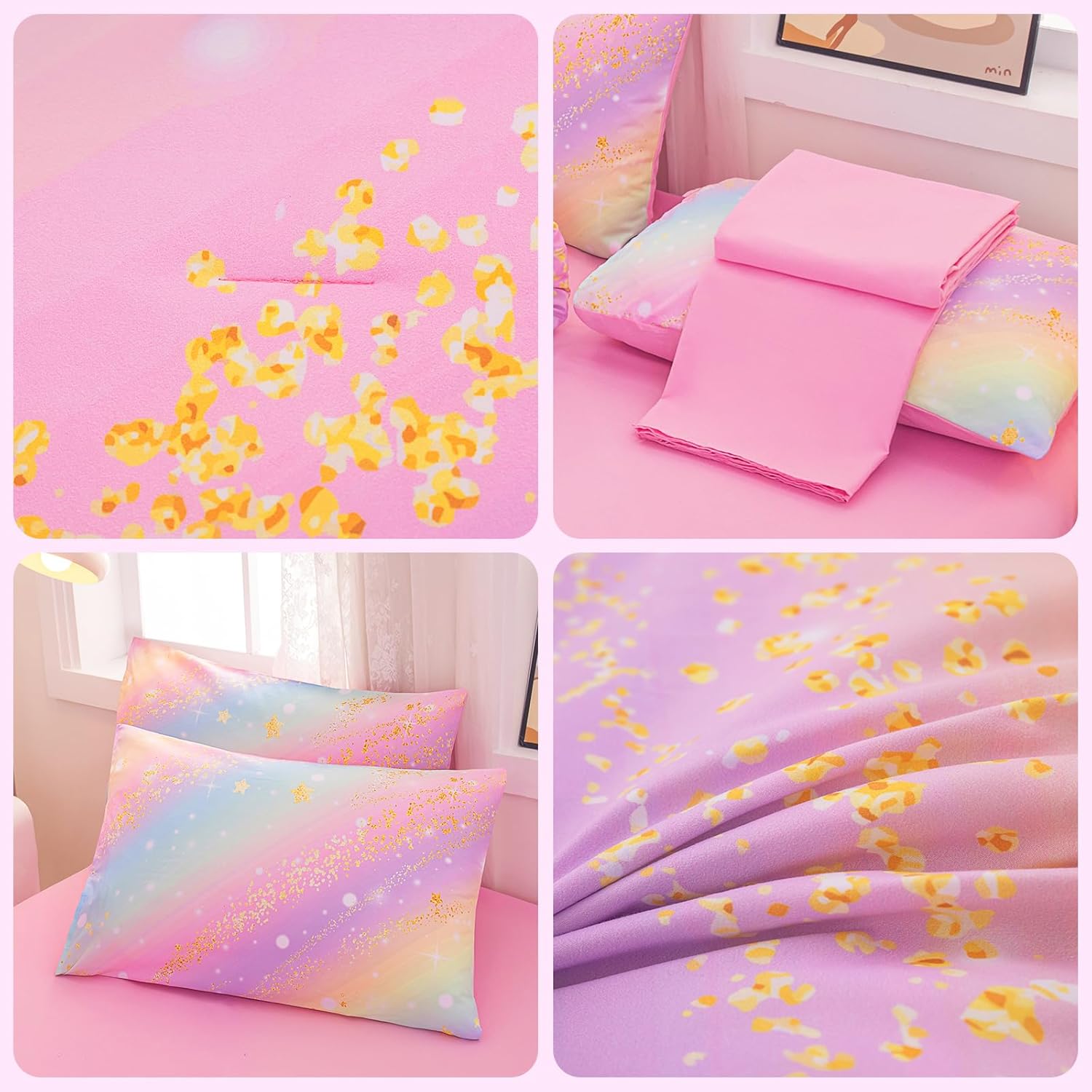 Glitter Galaxy Bedding Set 6 Piece for Girls