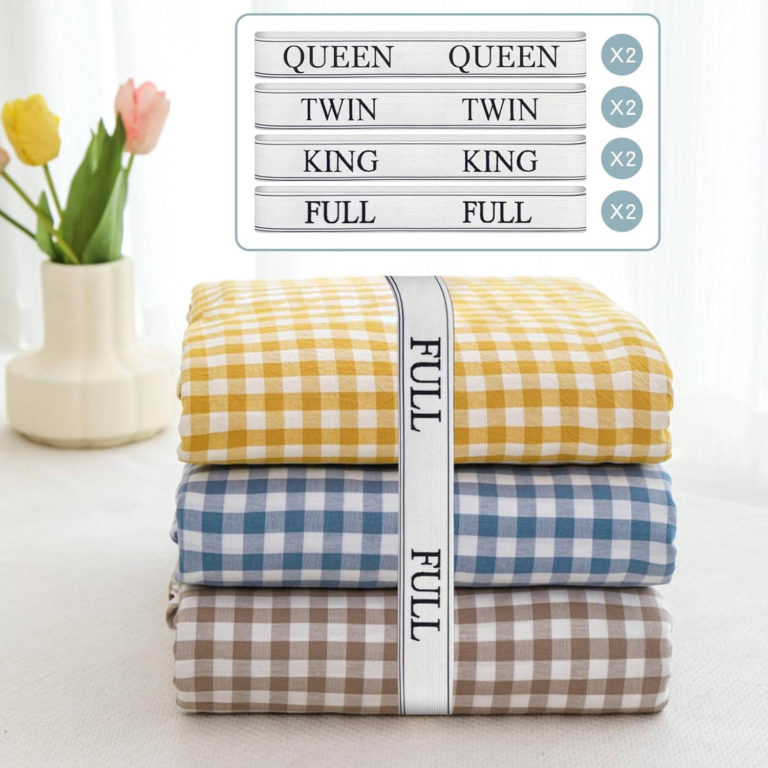 LEAYATST Bed Sheet Organizer Bands 8 Pack 1