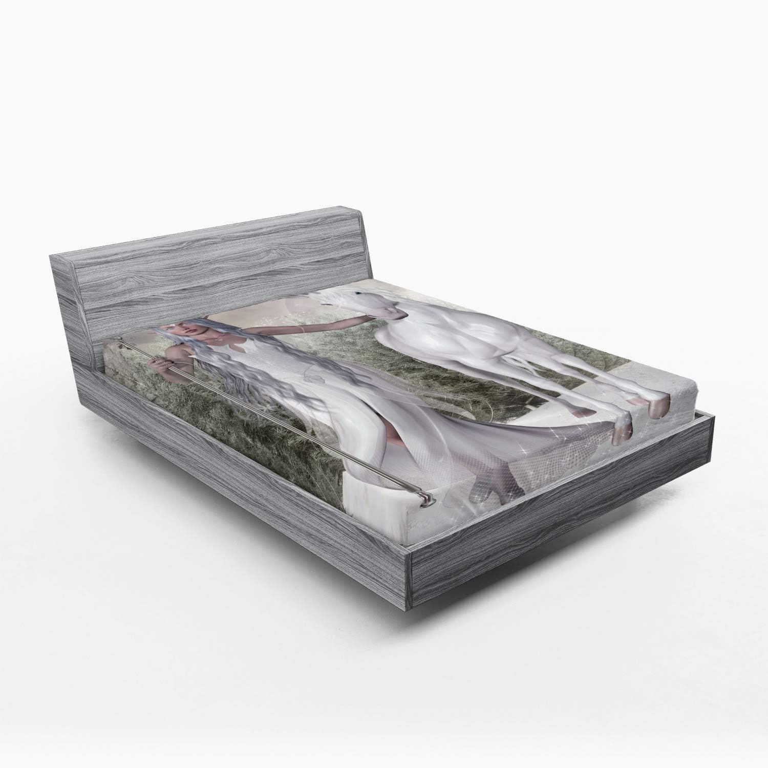 Ambesonne Kids Sheet Set with Horse Print
