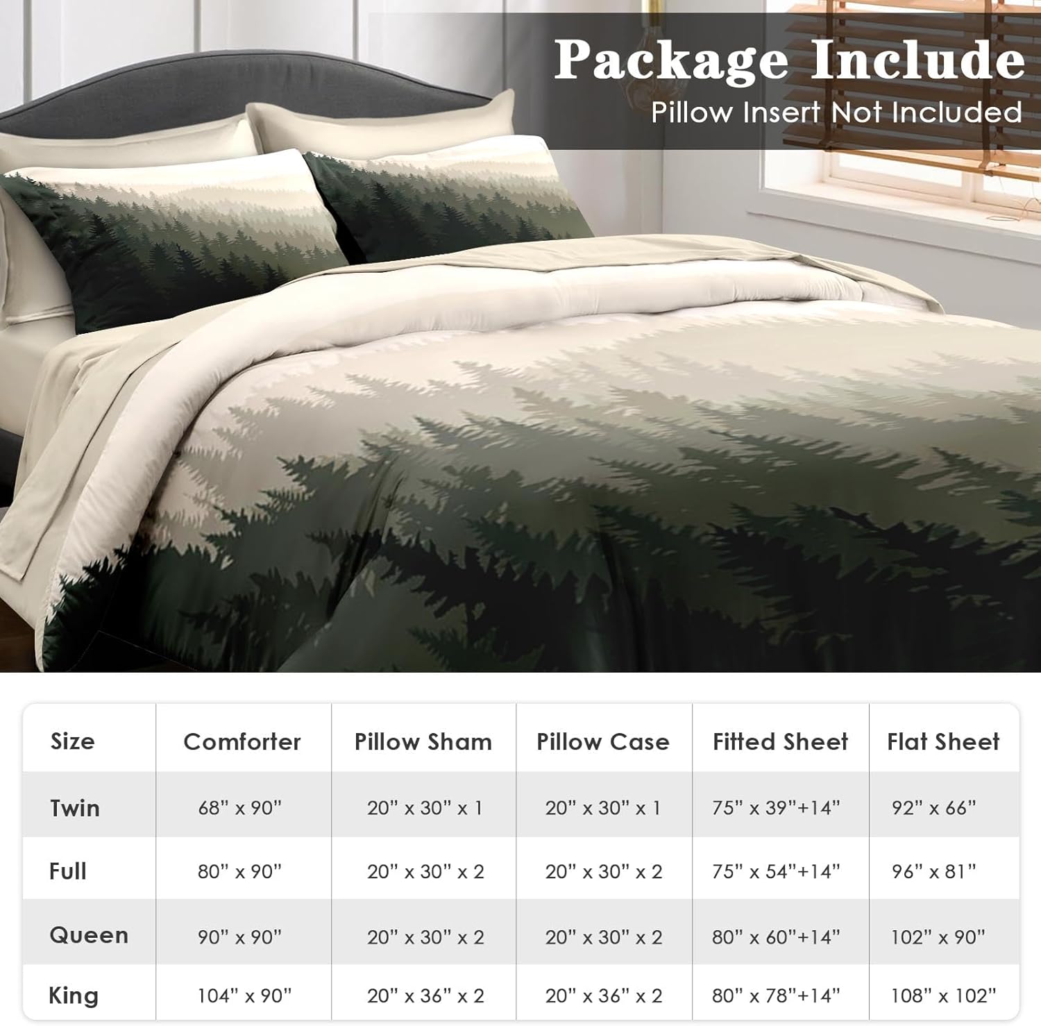 Pamnest Queen Comforter Set with 7 Pcs Bedding 1