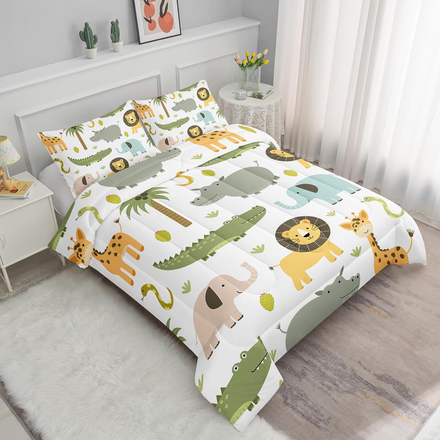 Axolotl Animals Comforter Set 3Pcs Kids