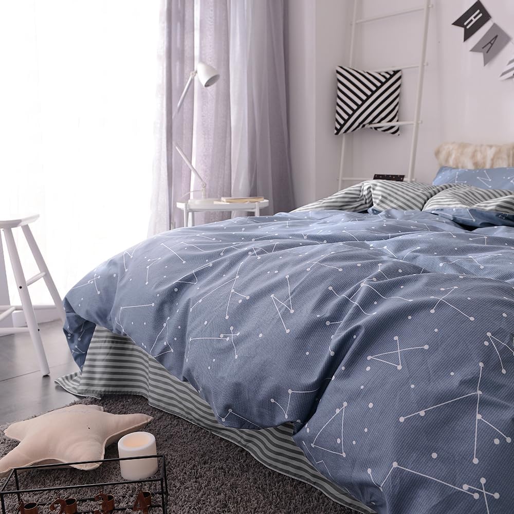 VM VOUGEMARKET Kids Duvet Cover Set Twin Blue 1