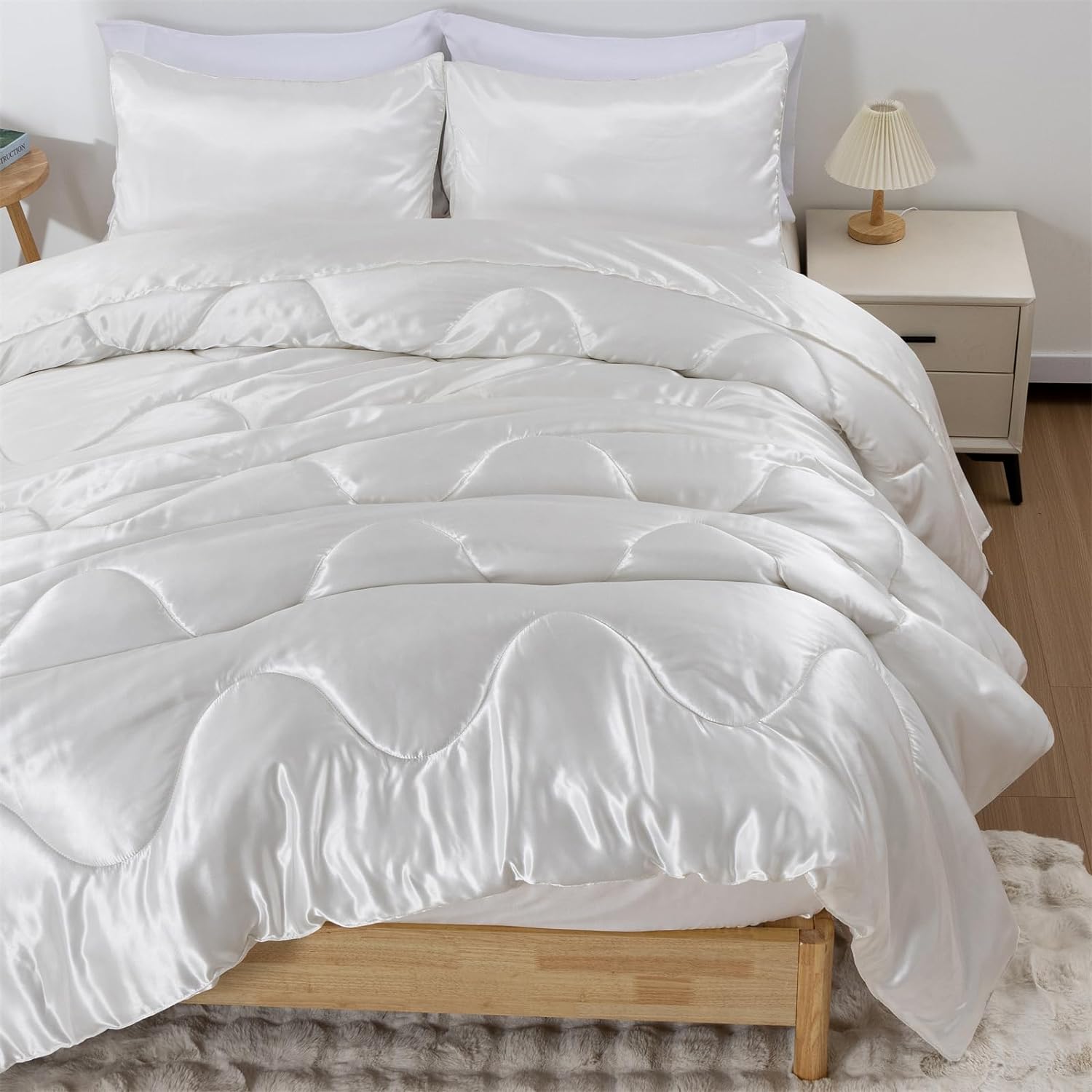 A Nice Night Satin Microfiber Comforter Set Queen Size