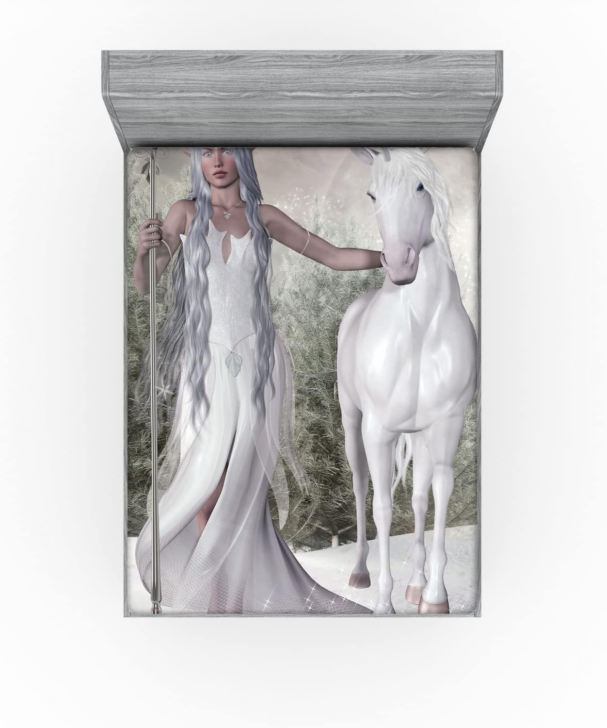 Ambesonne Kids Sheet Set with Horse Print