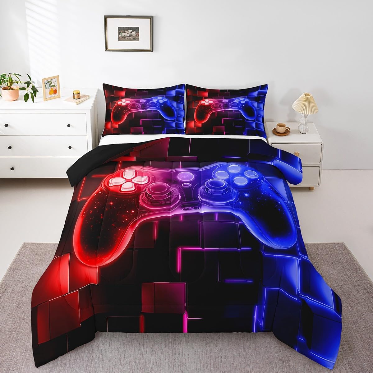 Erosebridal Kids Gamer Comforter Set Twin