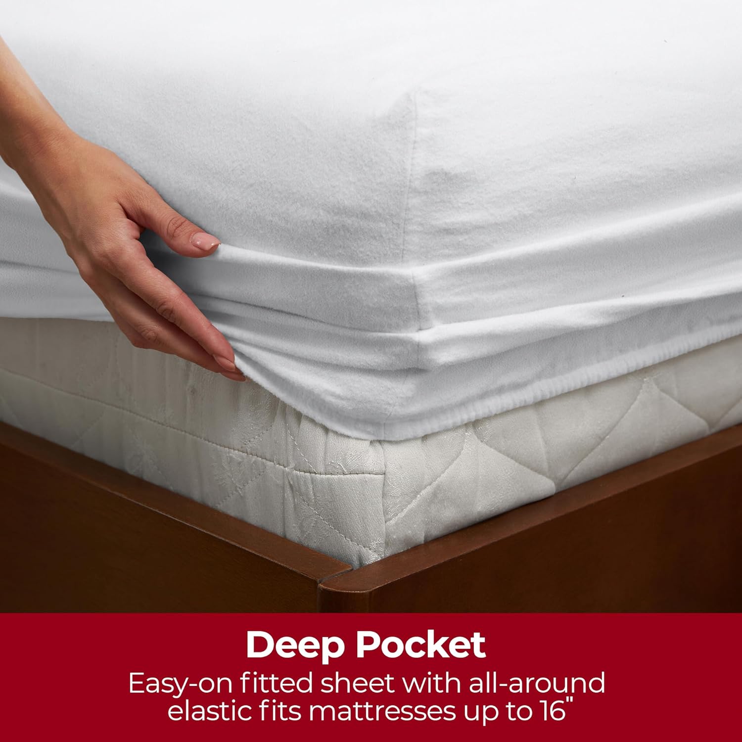 Mellanni Flannel Sheet Set - 3 Piece Twin XL White
