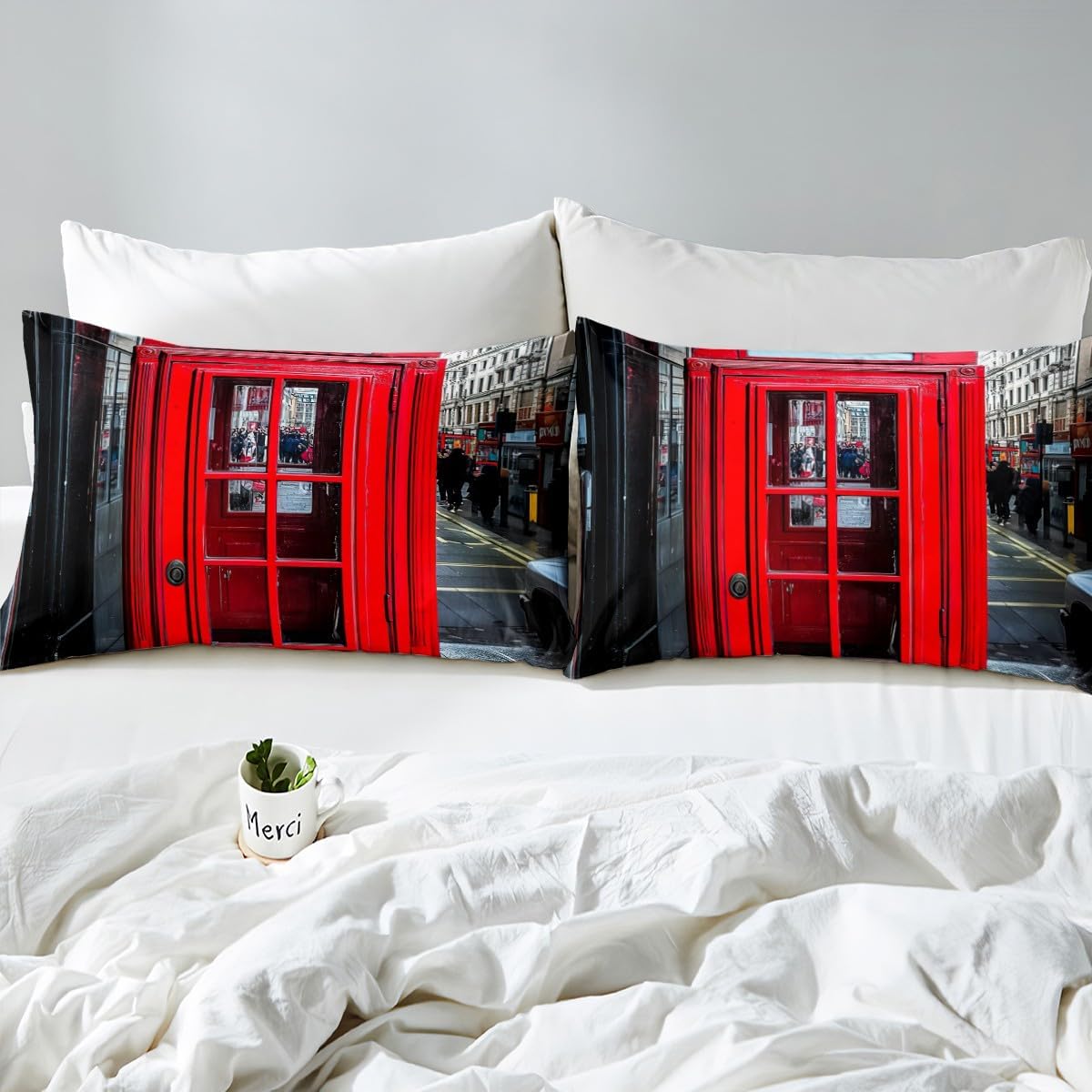Feelyou London Themed Twin Size Kids Bed Sheet Set