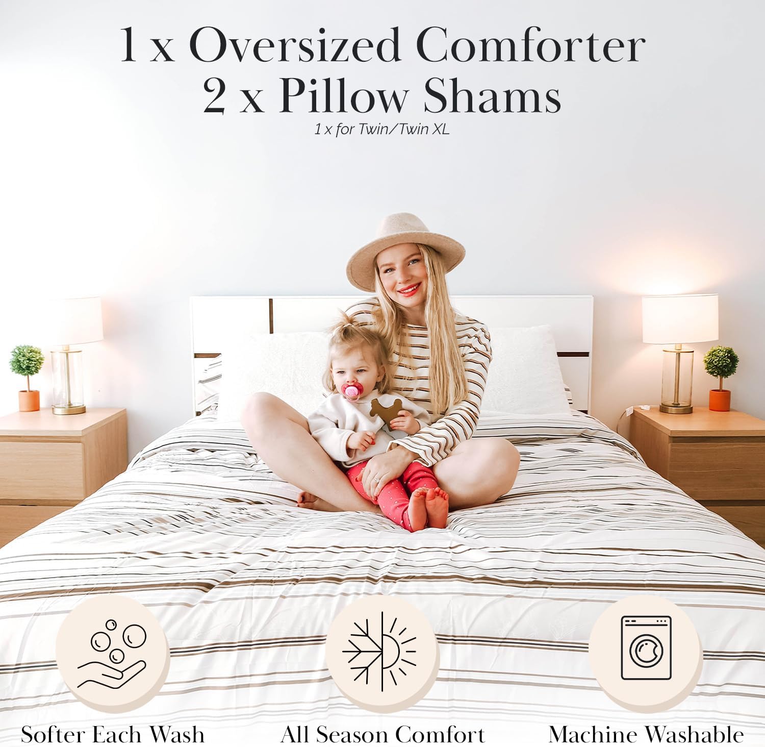 Southshore Fine Living Twin Comforter Set with Pillow Shams