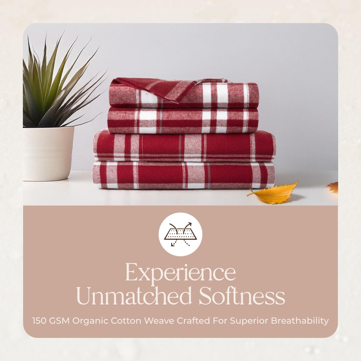 Whisper Organics Organic Cotton Flannel Sheet Set Cal King