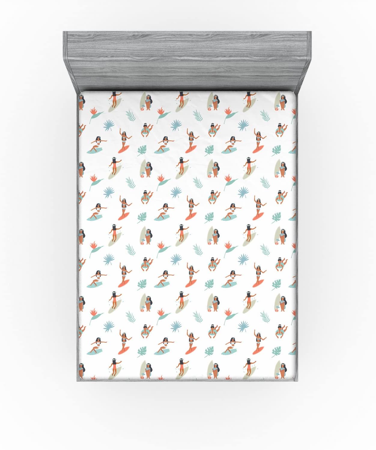 Ambesonne Hula Girl Fitted Sheet - California King