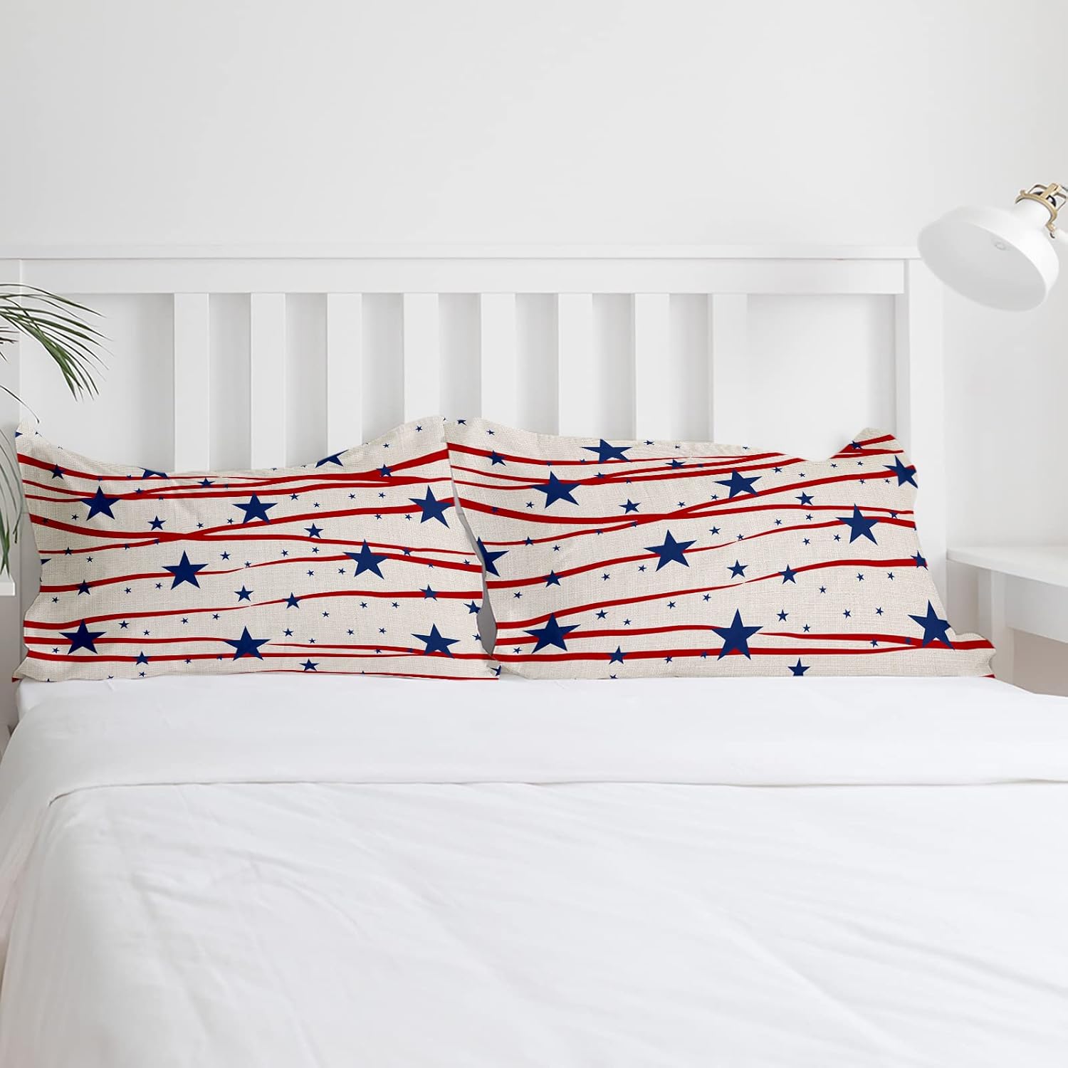 OComster 4th of July Cal King Duvet Cover Set