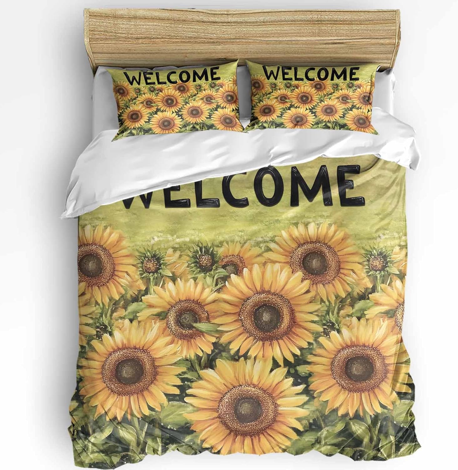 3-Piece Queen Bedding Set with Zipper Closure