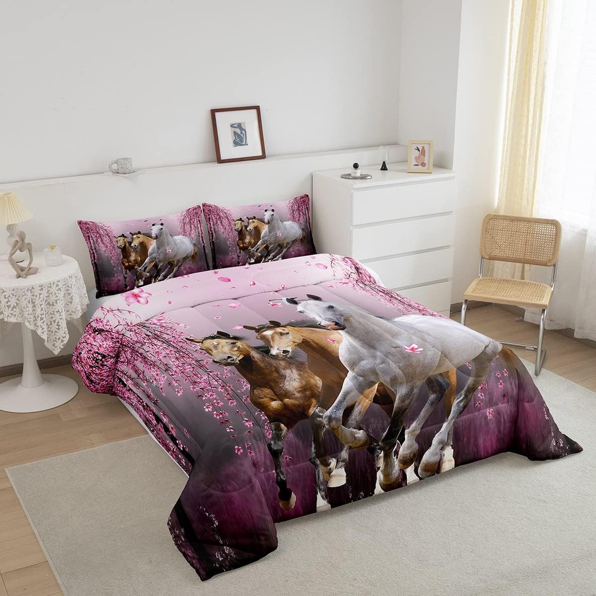 Feelyou Boys Horse Comforter Set 3D Decor 1