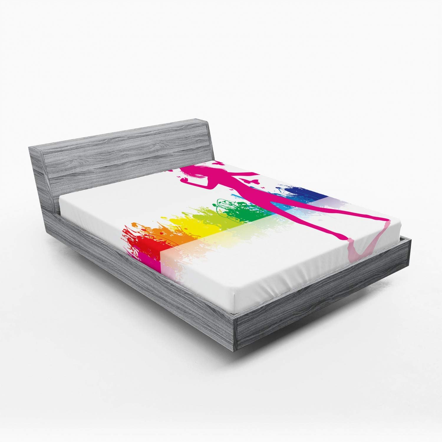 Ambesonne Multicolor California King Fitted Sheet 1