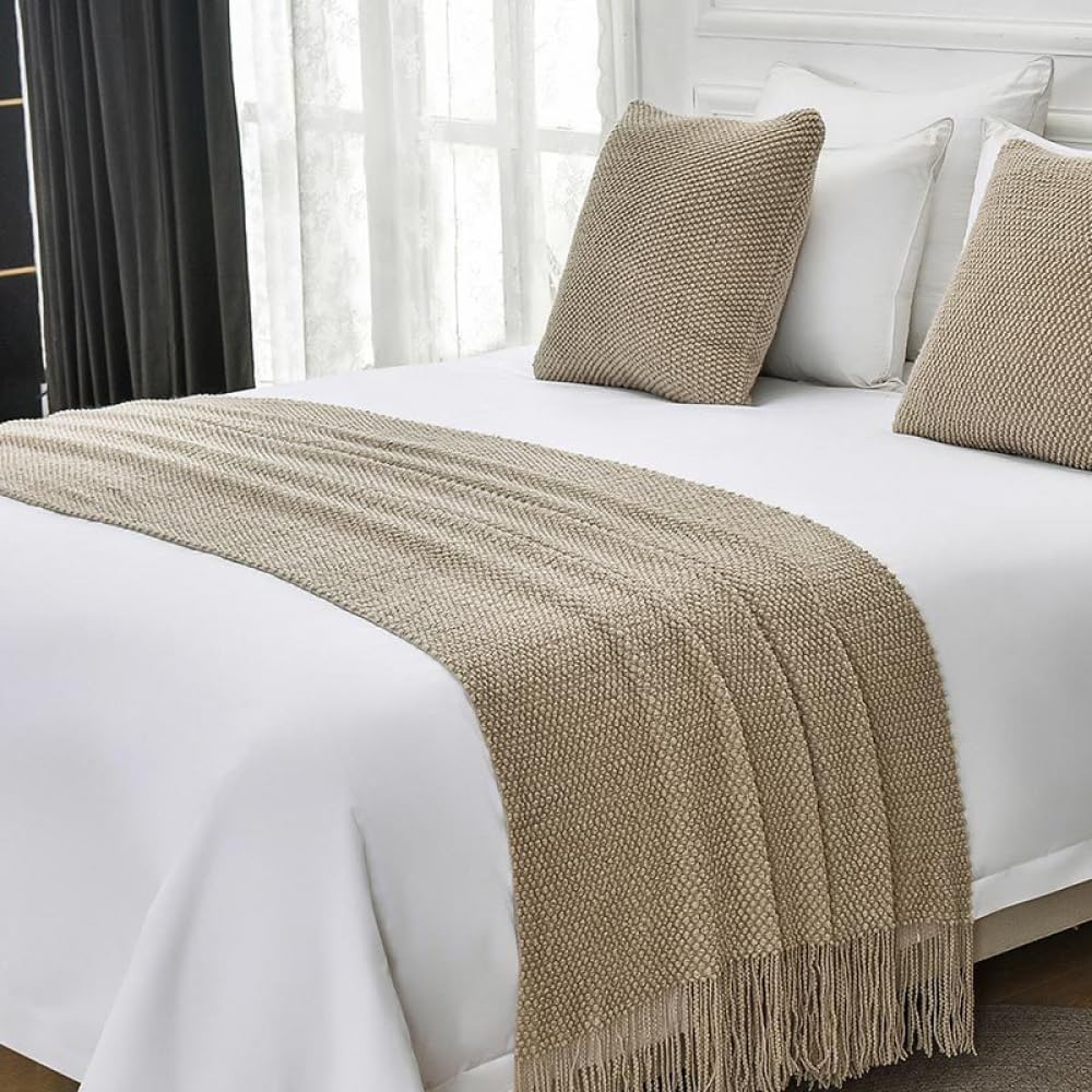 JONKMY Orange Bed Runner Scarf Bedspread