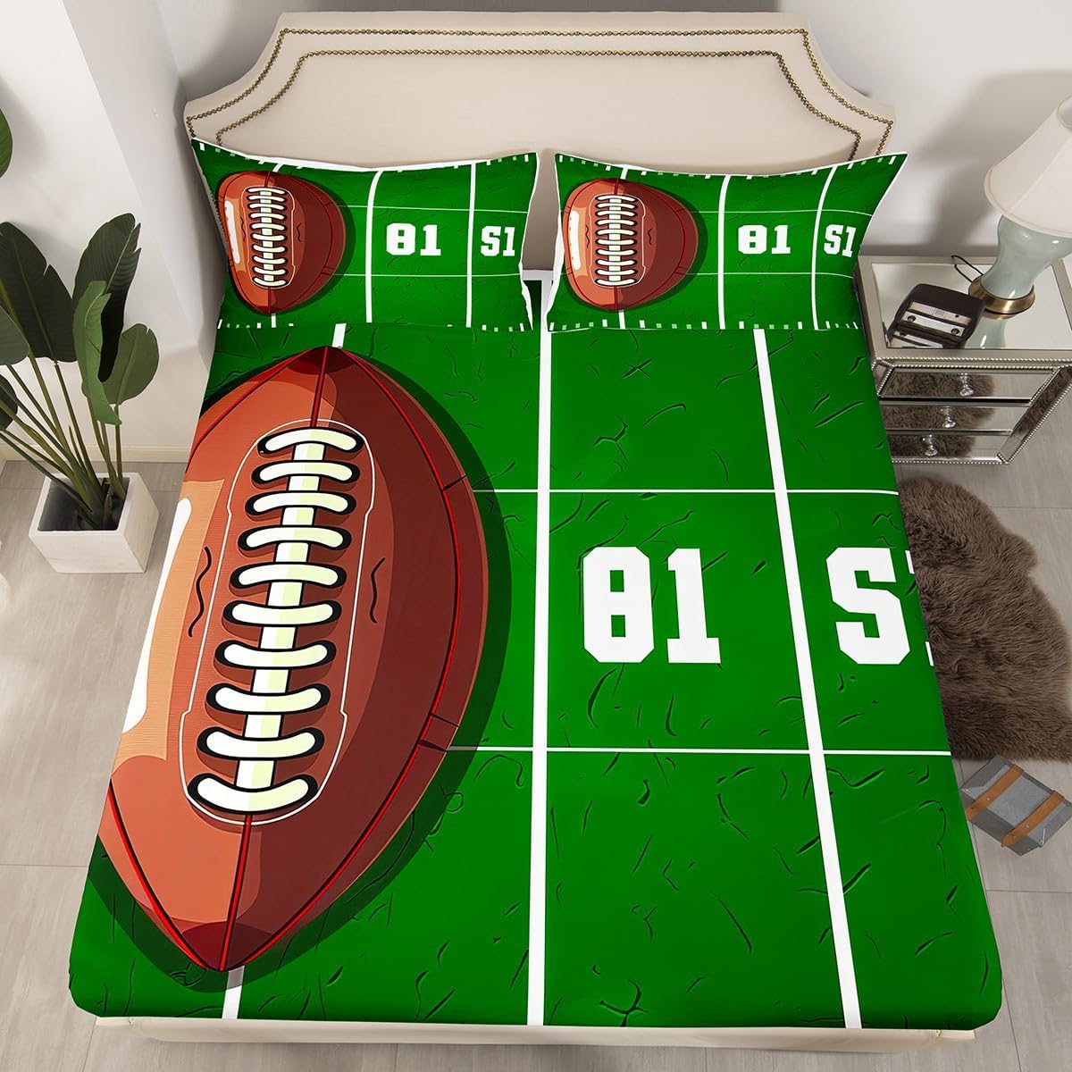 Erosebridal Rugby Bed Sheet Set for Boys 1