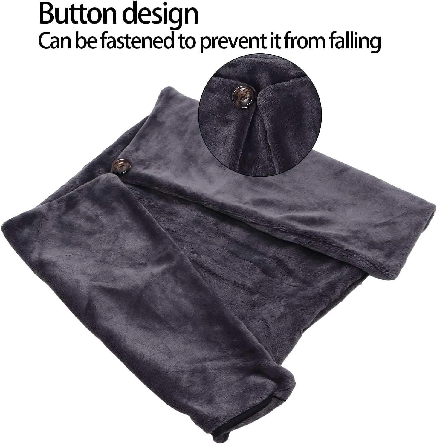 USB Heated Blanket Shawl with Button Design