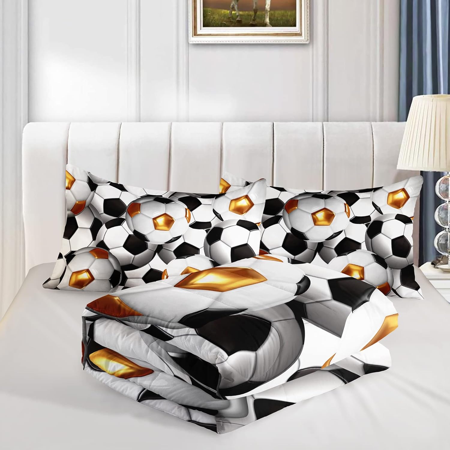 BailiPromise Soccer Comforter Set for Kids