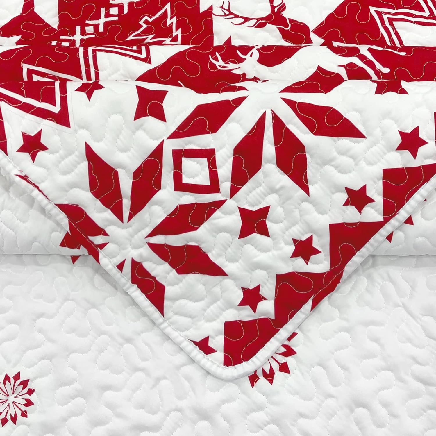 Mocaletto Red Quilt Set King Size with Pillow Shams