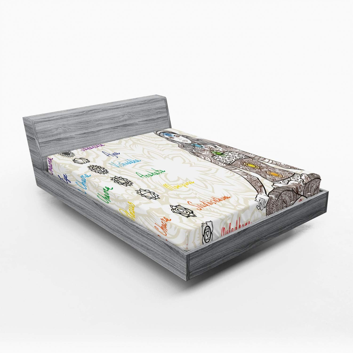 Ambesonne Multicolor California King Fitted Sheet