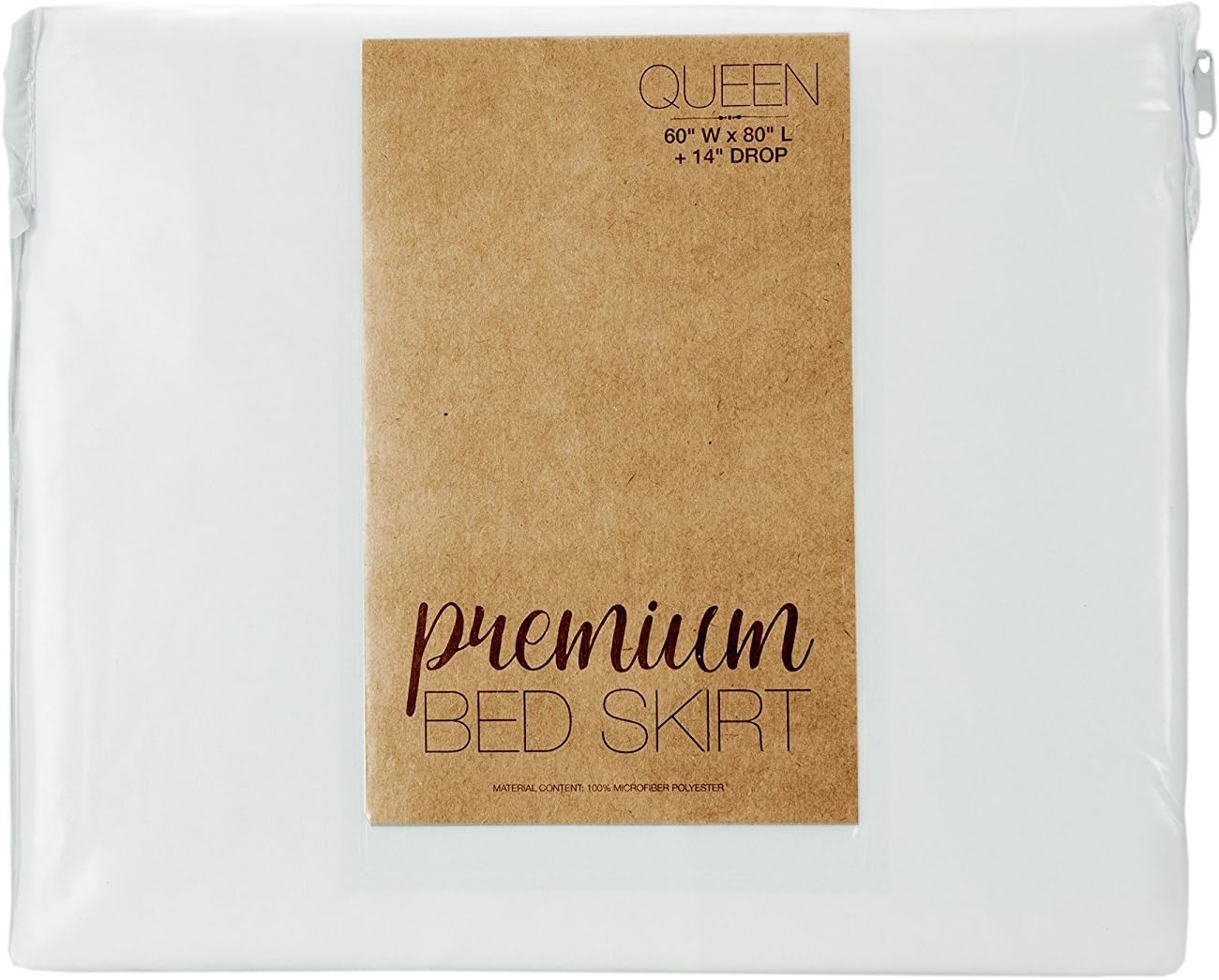 IENJOY Home Premium Pleated Bed Skirt White Full