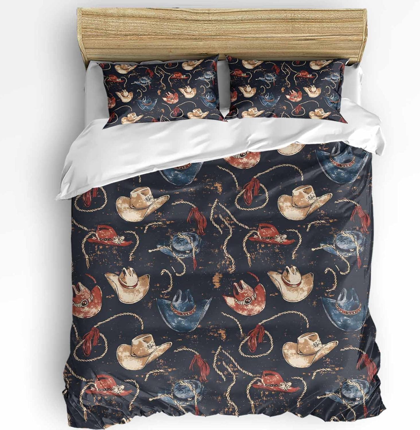 Boanket 3-Piece Cowboy Bedding Set with Zipper