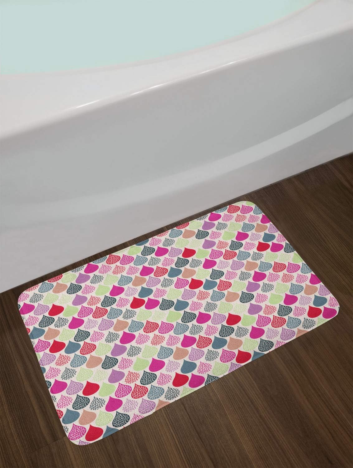 Ambesonne Geometric Bath Mat Red 302 x 20
