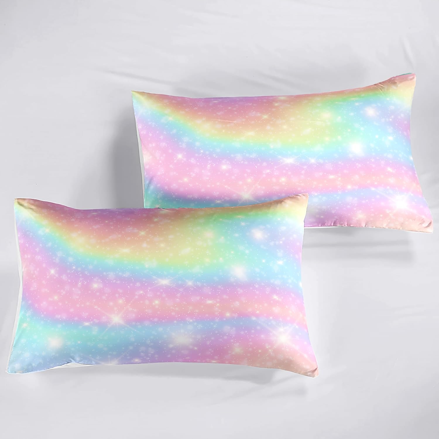 Kids Bedding Set 5 Piece Gradient Print Comforter Set for Girls