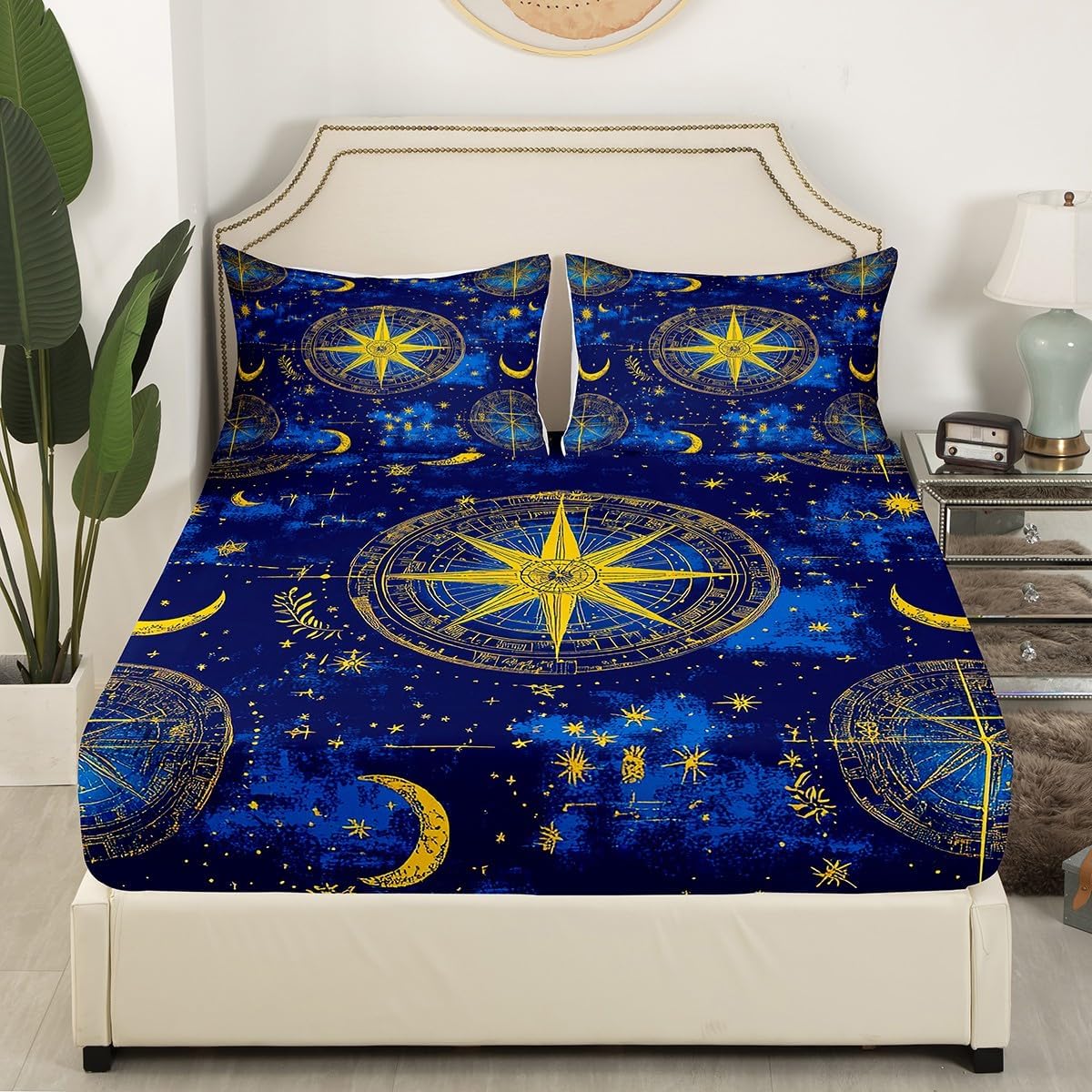 Sun and Moon Sheet Set Exotic Constellation Bedding Twin