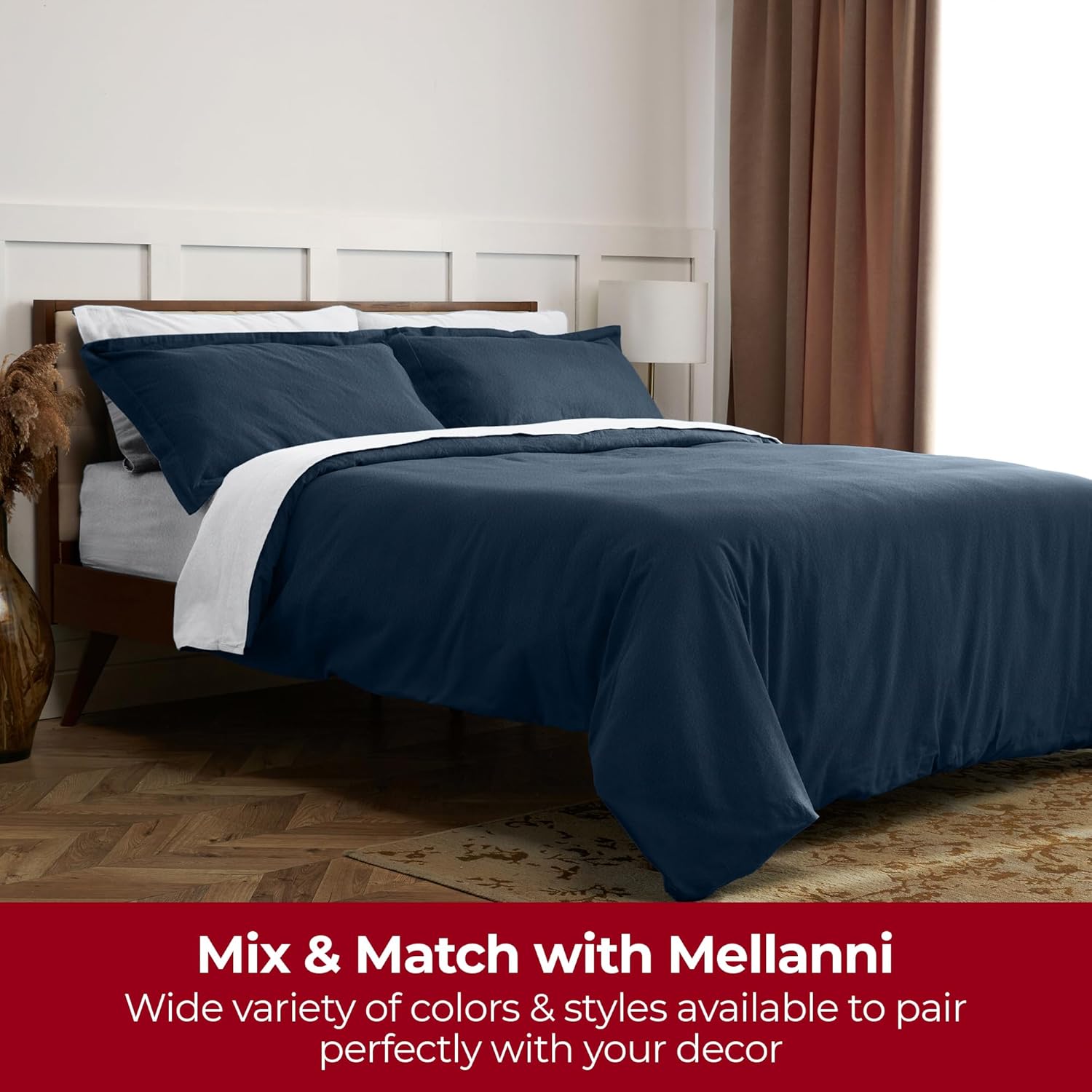 Mellanni Flannel Sheet Set - 3 Piece Twin XL White