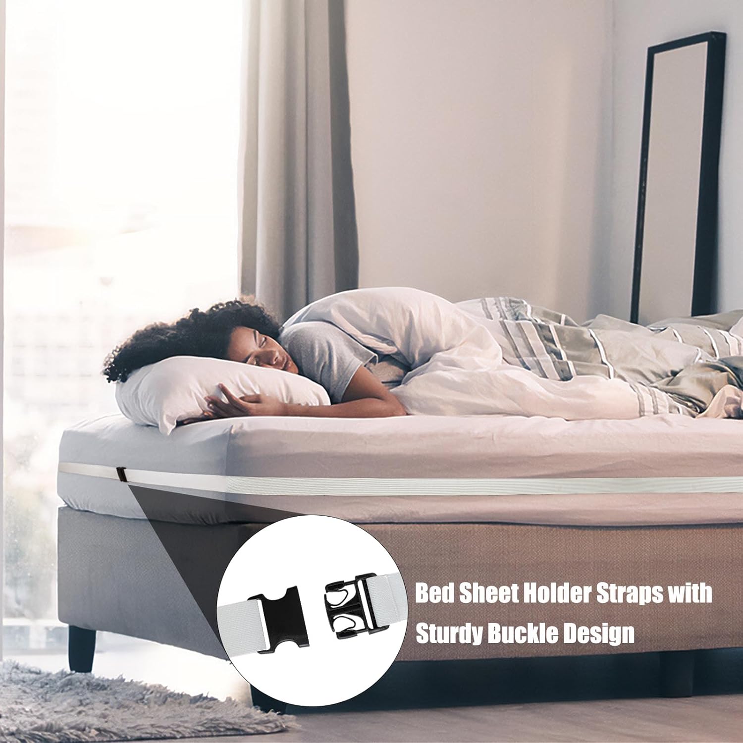 ALLFULL Heavy-Duty Bed Sheet Holder Straps