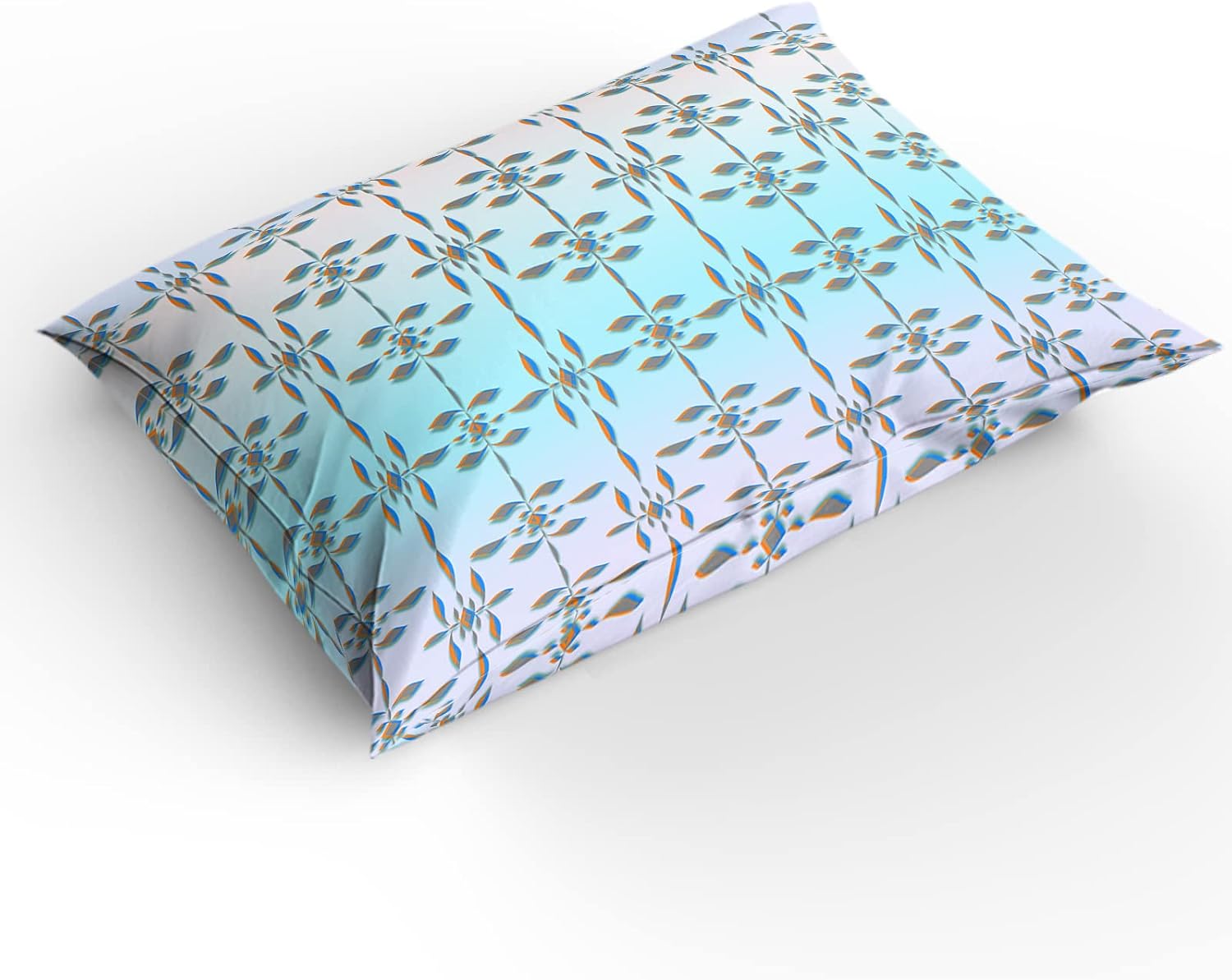 OComster California King Duvet Cover Set with Ombre Diamonds Pattern