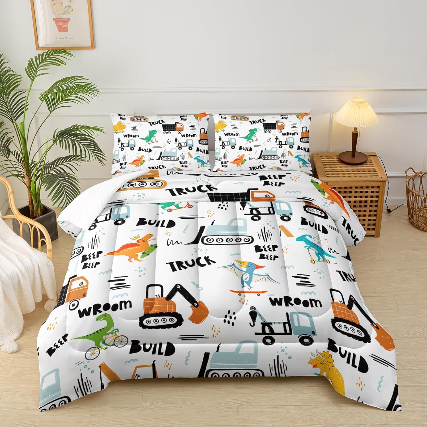 Boys Excavator Comforter Set Twin