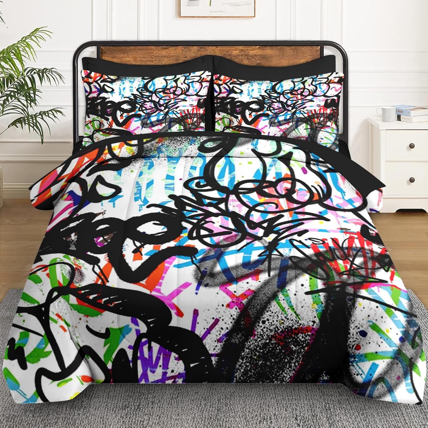 WeCozy 5 Pcs Twin Comforter Set with Pillowcase and Sham