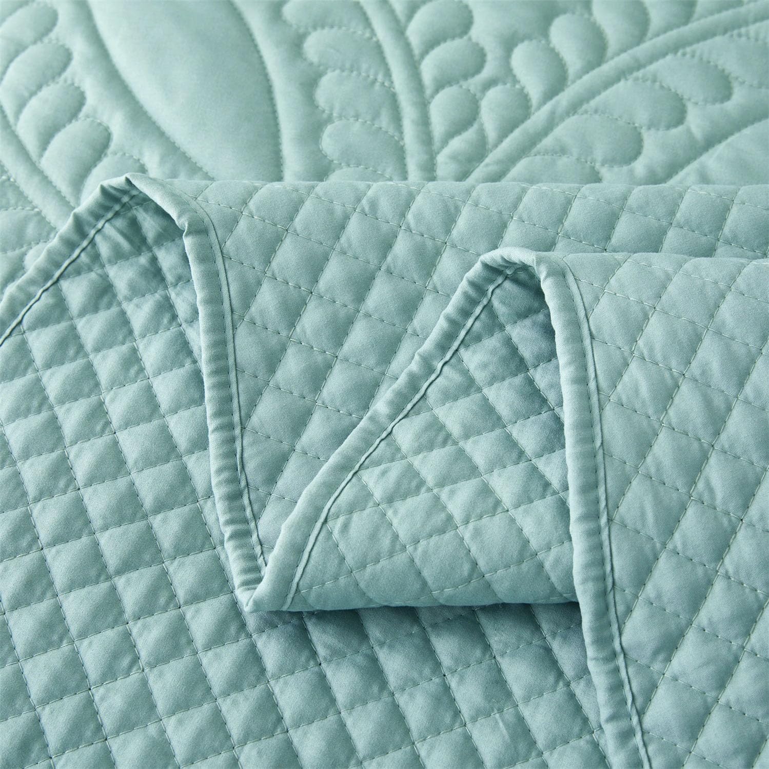 Cmfshape Oversize King Quilt Set 120x120 3 Piece Modern Coin Pattern