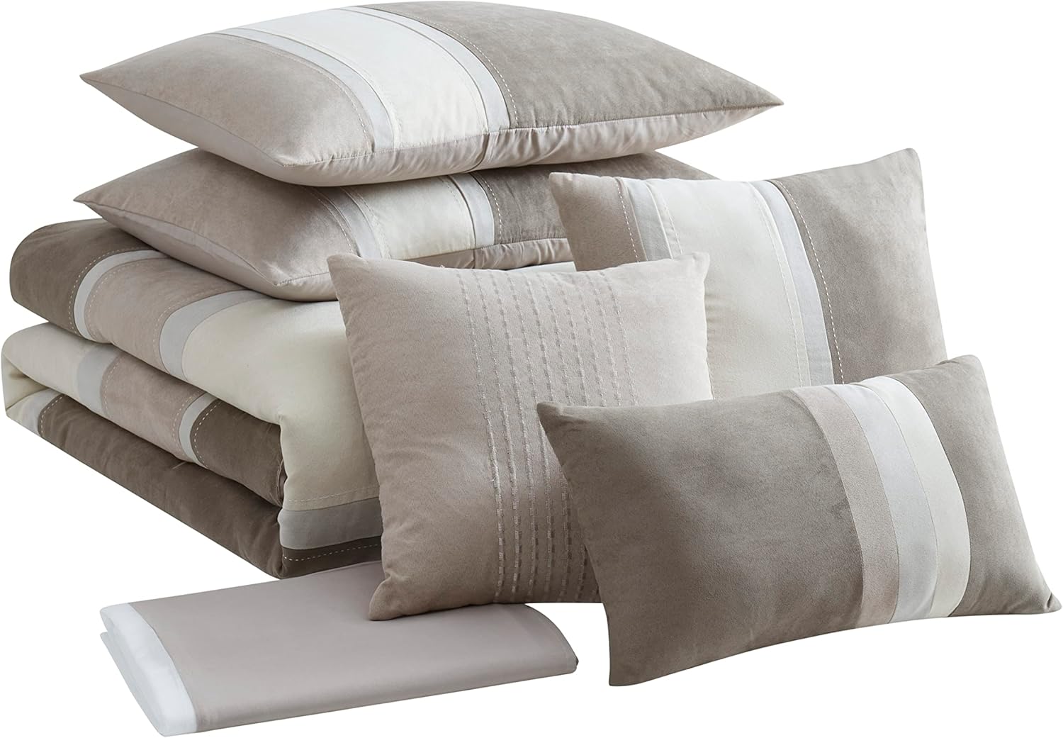 Sweet Home Collection King Comforter Set with Shams Pillows and Bed Skirt
