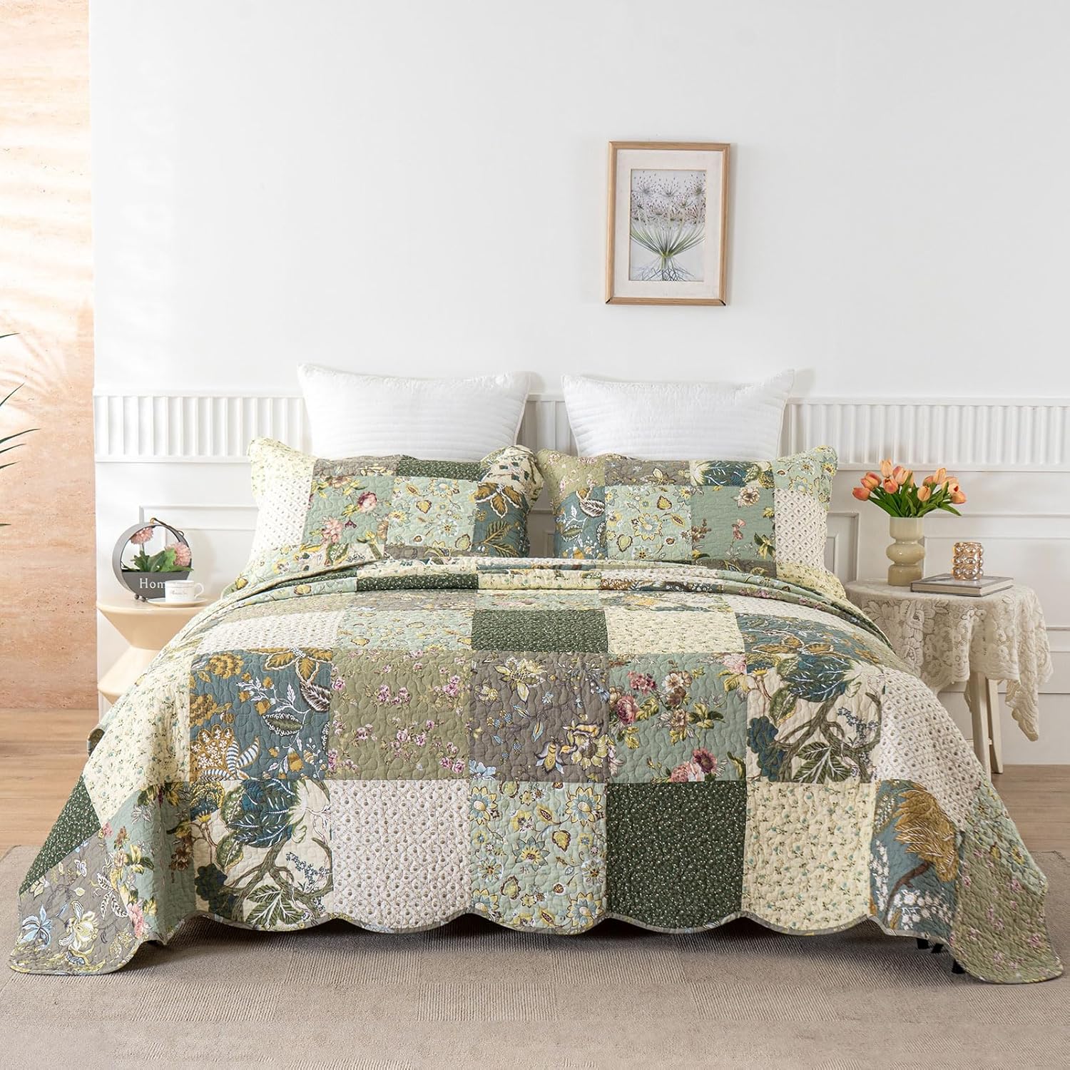 YAYIDAY Oversized King Bedspread Quilt Set 100 Cotton
