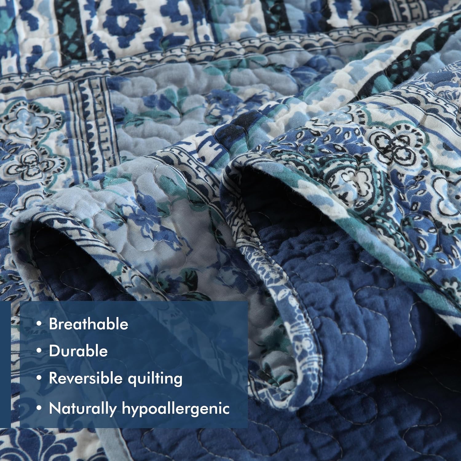 Etwel Queen Quilt Bedding Set with Pillow Shams