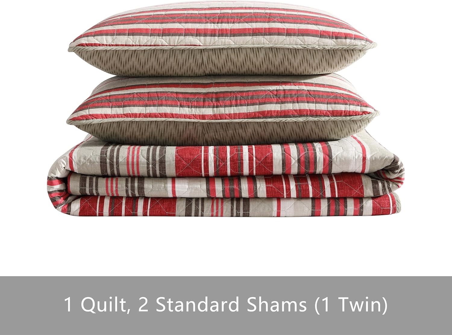 Eddie Bauer King Quilt Set - Reversible Cotton Bedding with Matching Shams