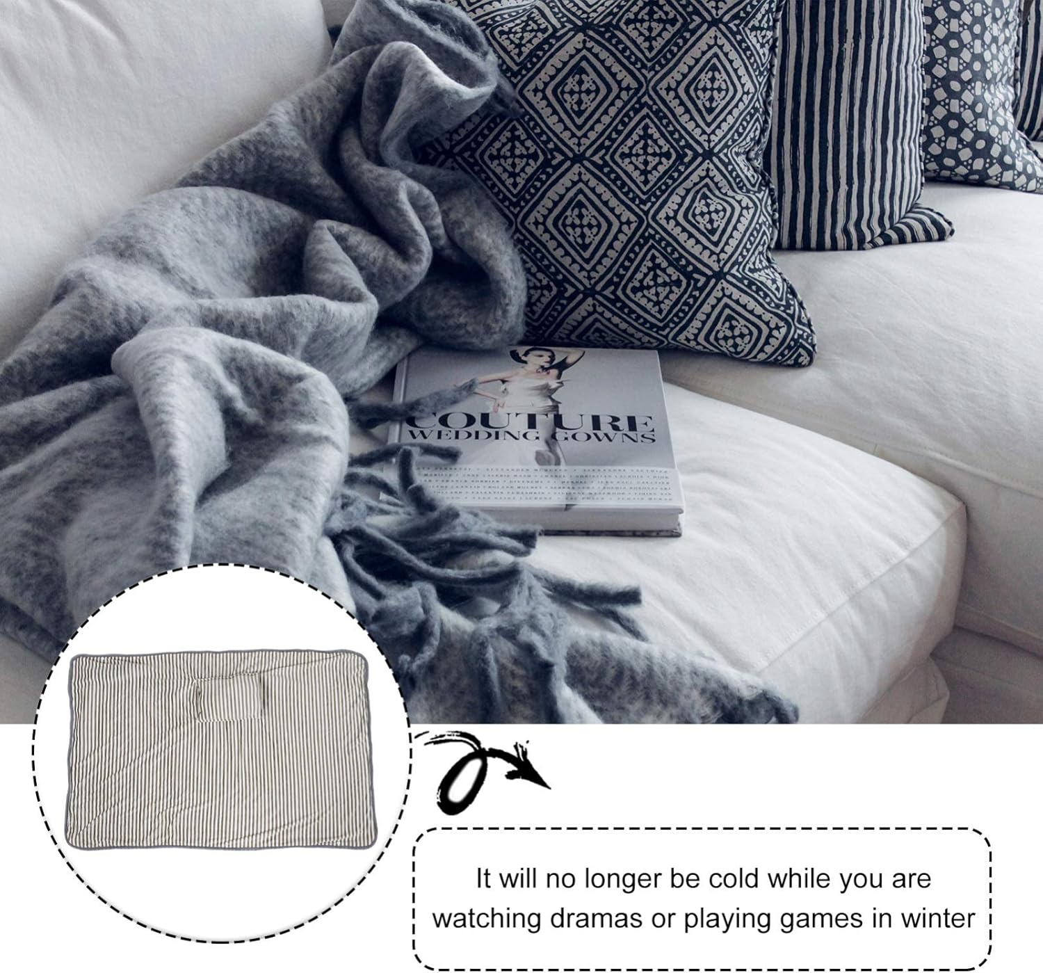 Unomor Electric Heated Blanket with USB Power Supply