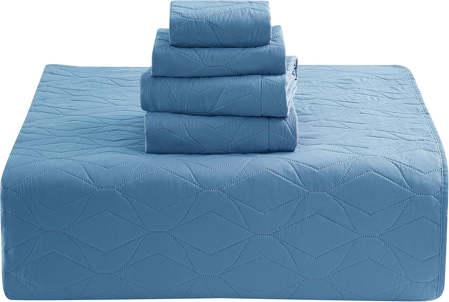 Hearth Harbor Quilt Set Twin Size - Blue Heaven