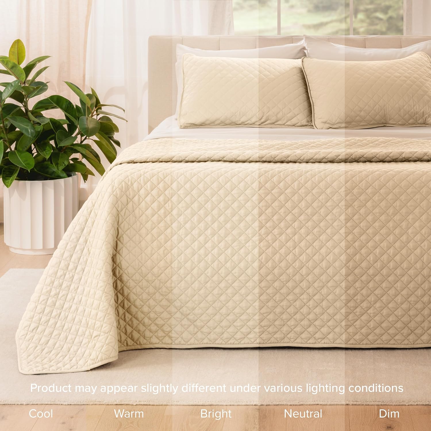 Bare Home Coverlet Set - 3 Piece Lightweight Bed Decor