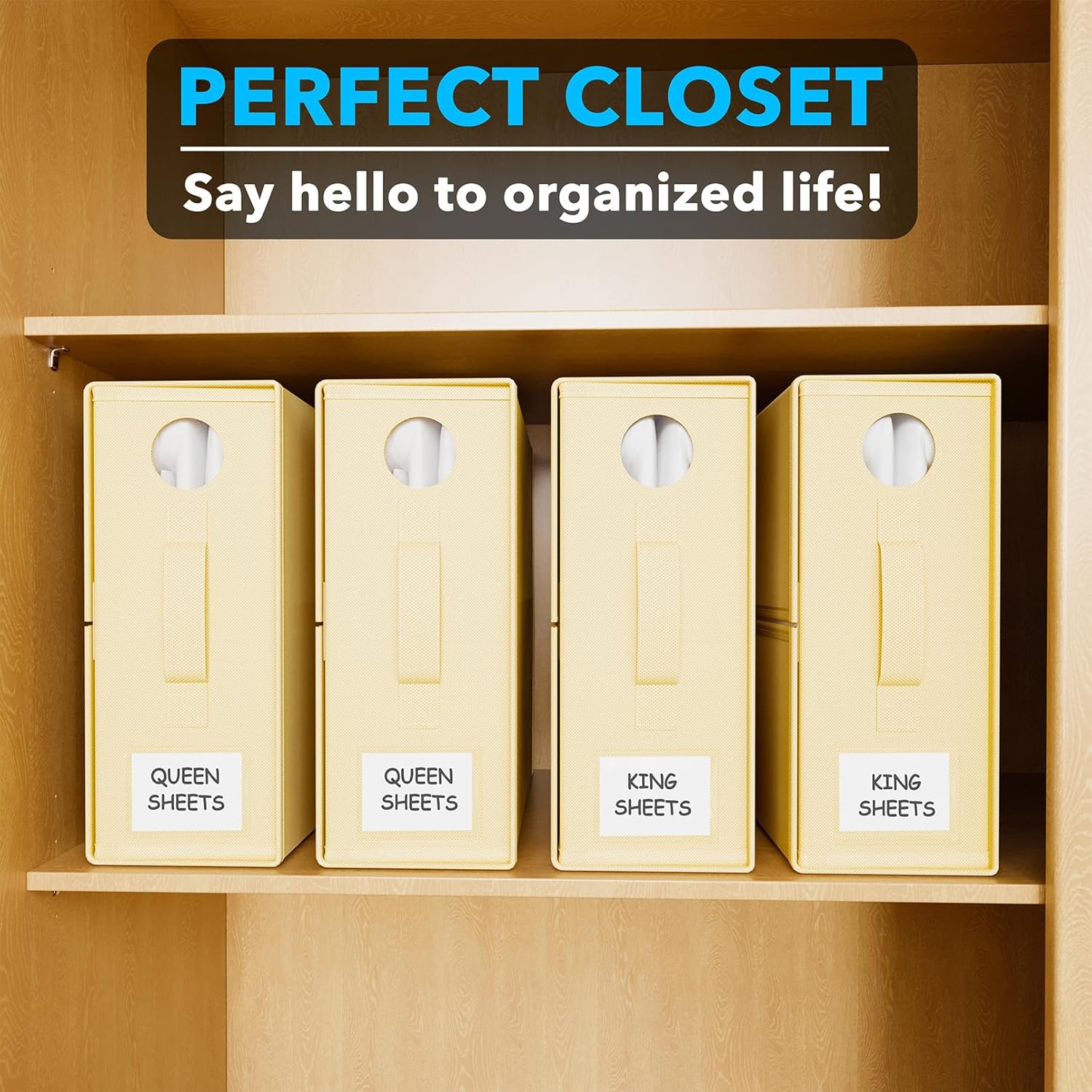 GZOOGHOME 4 Pack Sheet Organizers Storage