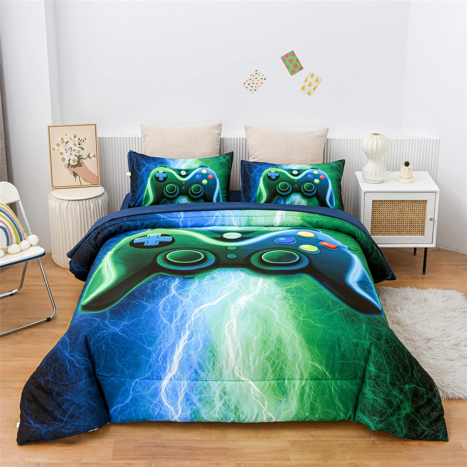 Gamer Gaming Bedding Set with Gamepad Design for Boys
