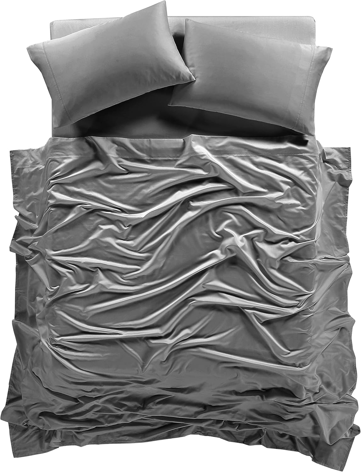 ELINEN 100 Supima Cotton Queen Sheet Set 4 pcs - Grey